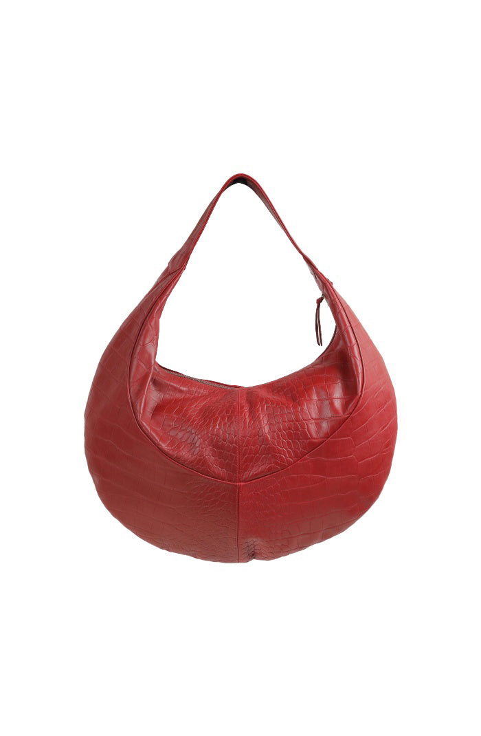 Evan Leather Bag Red Croc