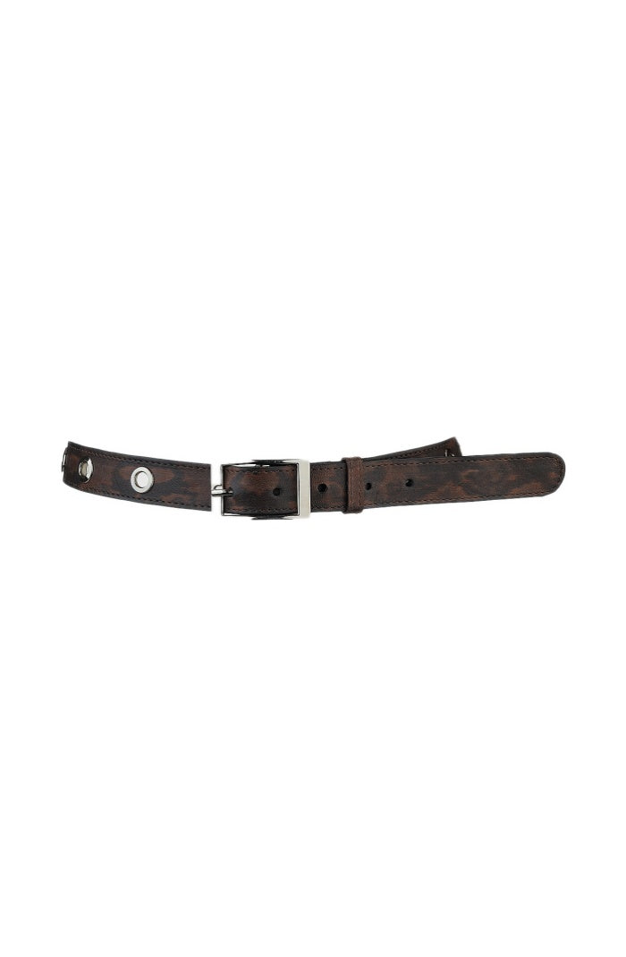 Eliza Leather Belt Snake Print