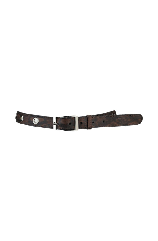 Eliza Leather Belt Snake Print