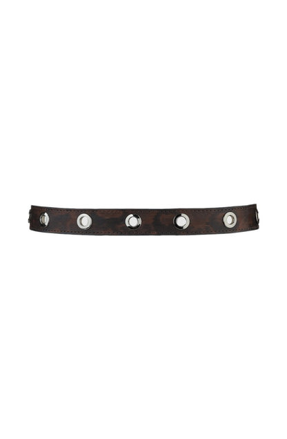 Eliza Leather Belt Snake Print