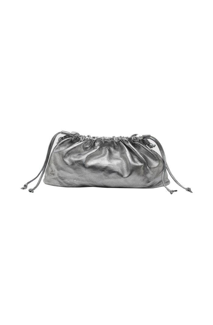Charlie Leather Bag Washed Silver