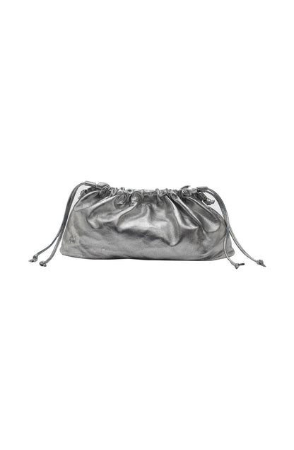 Charlie Leather Bag Washed Silver