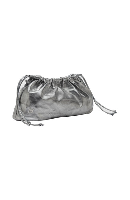 Charlie Leather Bag Washed Silver