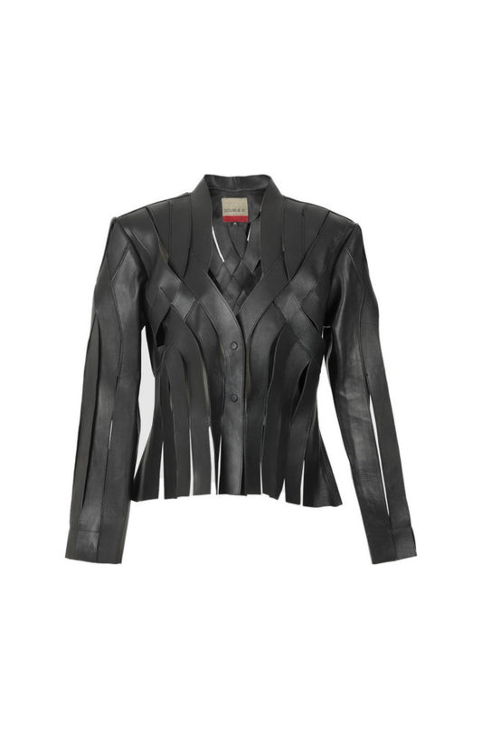 Brianna Leather Jacket Black