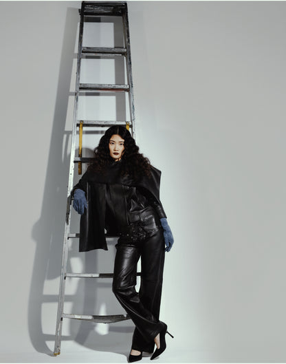 Jason Leather Pants Black