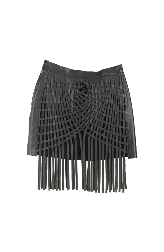 Attalea Leather Skirt Black