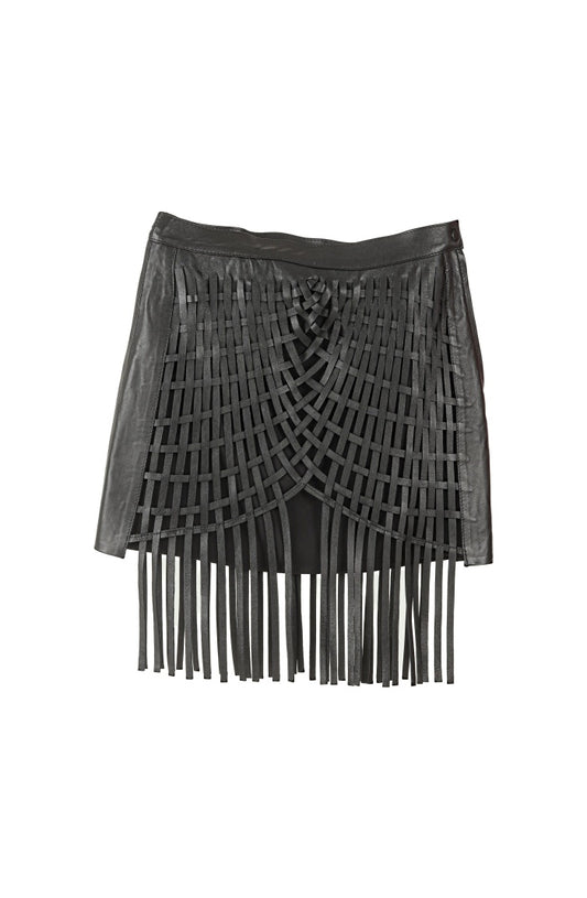 Attalea Leather Skirt Black