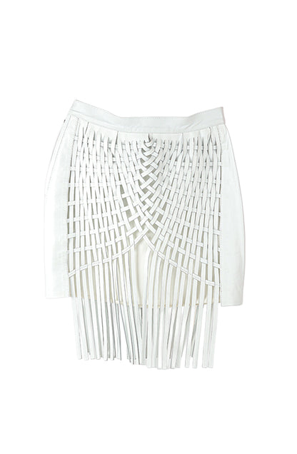 Attalea Leather Skirt White
