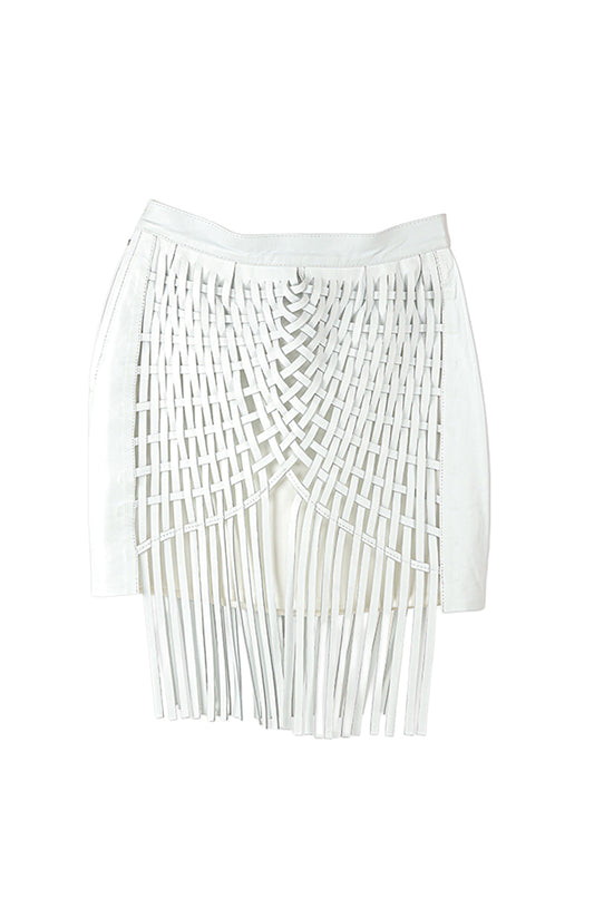Attalea Leather Skirt White