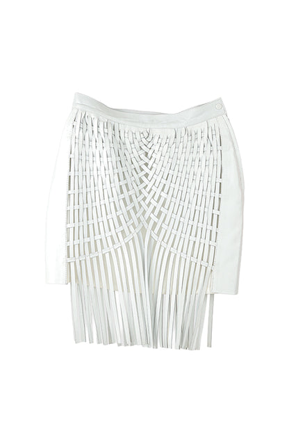 Attalea Leather Skirt White