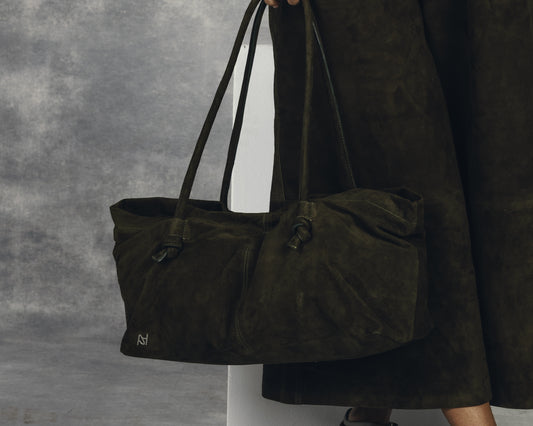 Elara Suede Bag Olive