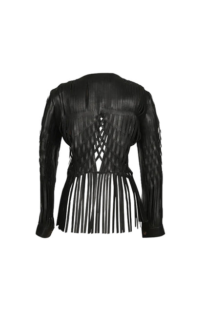 Attalea Leather Jacket Black