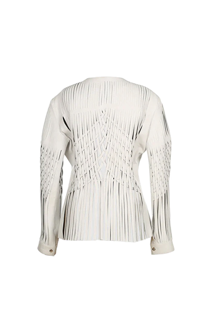 Attalea Leather Jacket White