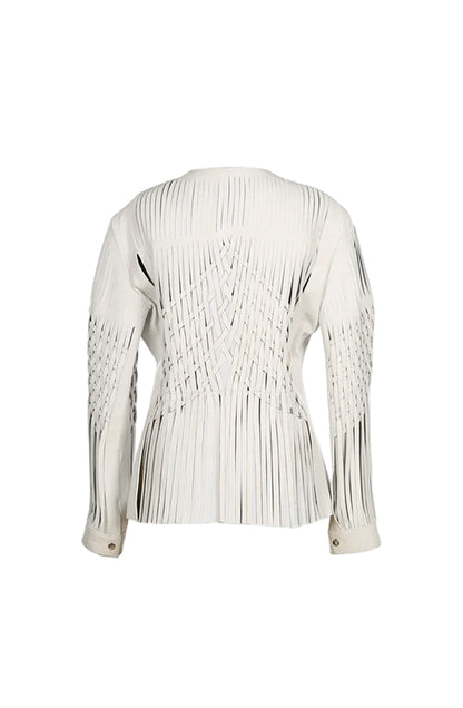 Attalea Leather Jacket White