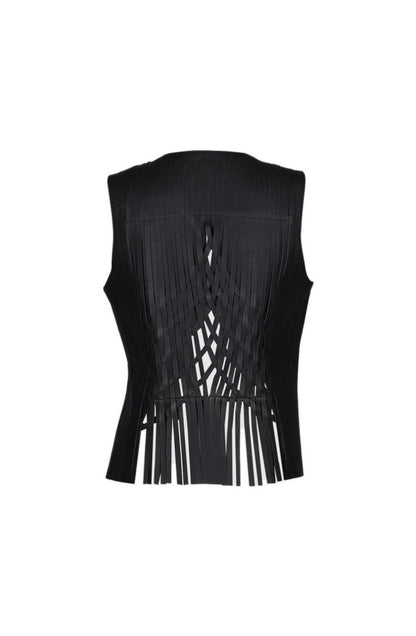 Attalea Leather Vest Black