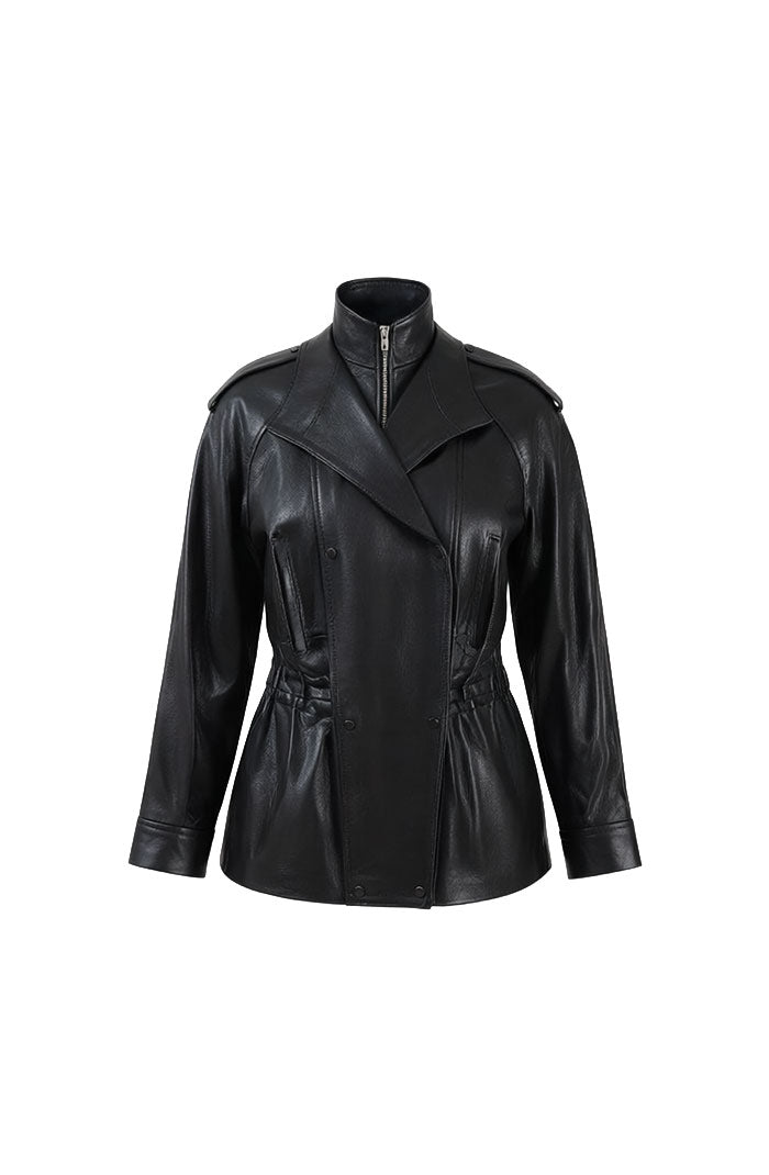 Gavin Leather Jacket Black