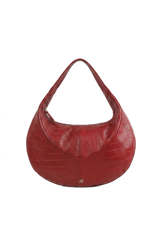 Evan Leather Bag Red Croc