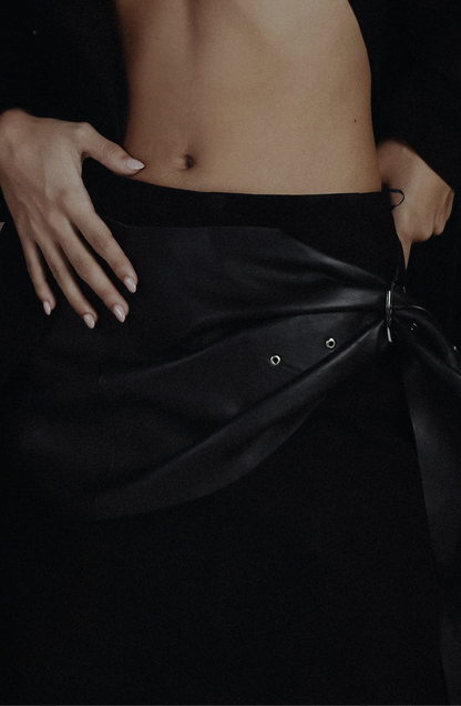 Sylta Leather Belt Black