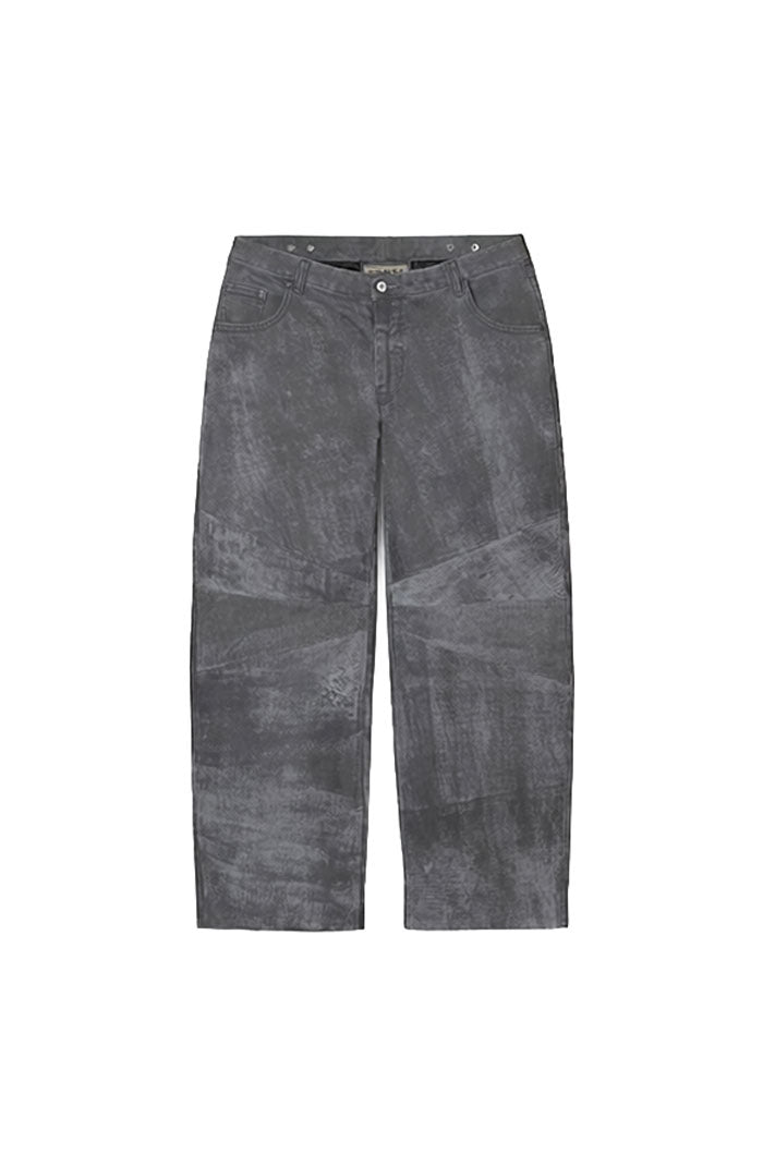Gabriel Leather Pants Washed Grey