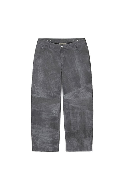 Gabriel Leather Pants Washed Grey