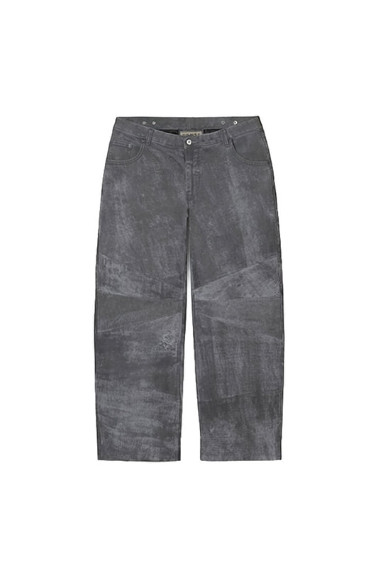 Gabriel Leather Pants Washed Grey