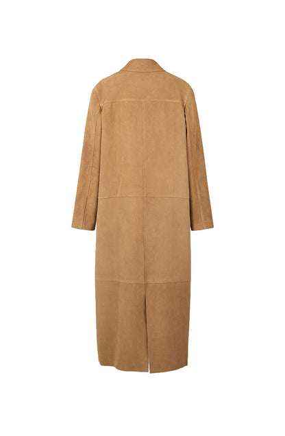Gemma Suede Coat  Beige