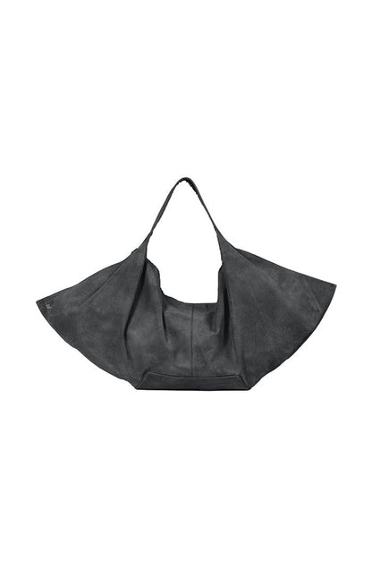 Ophelia Oversized Leather Bag Washed Grey
