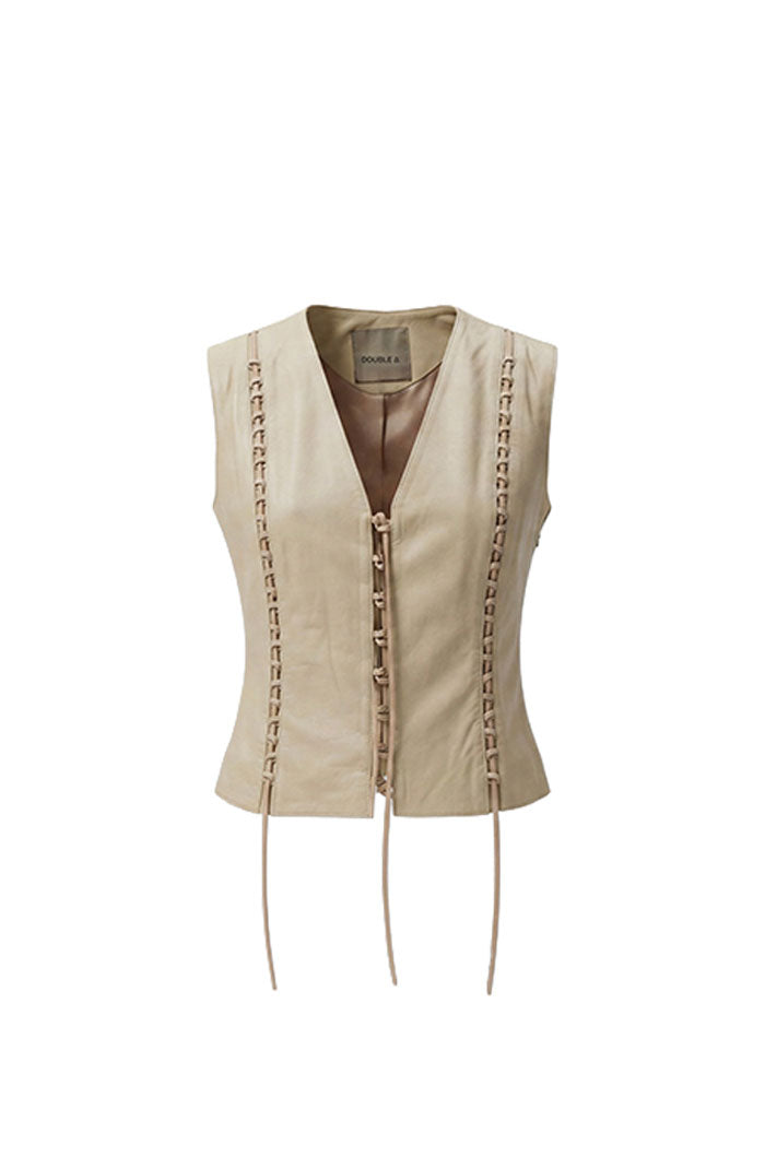 Jade Leather Top Butter Yellow