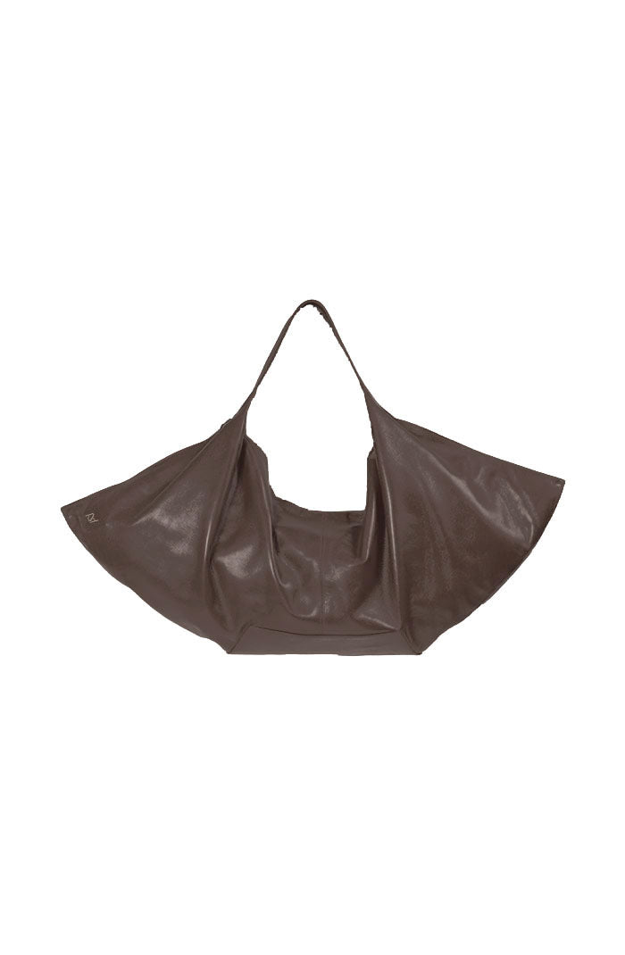 Ophelia Oversized Leather Bag Brown