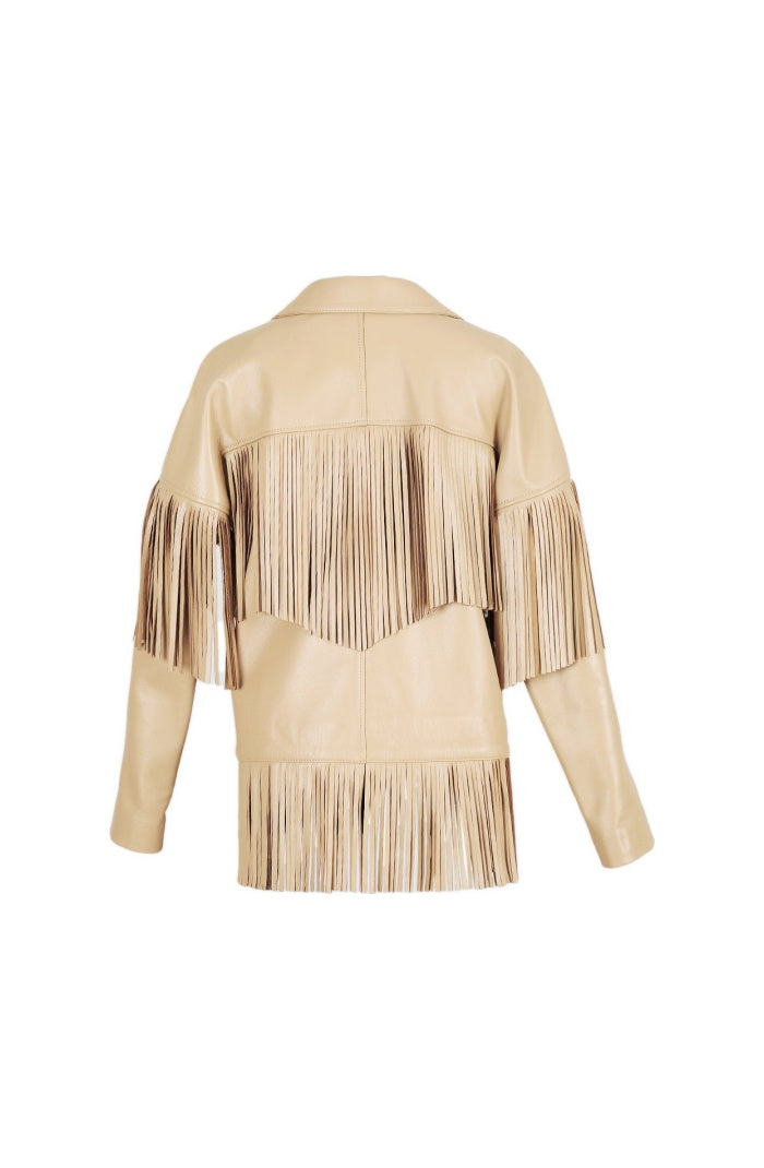 Pyrus Leather Jacket Nude Beige