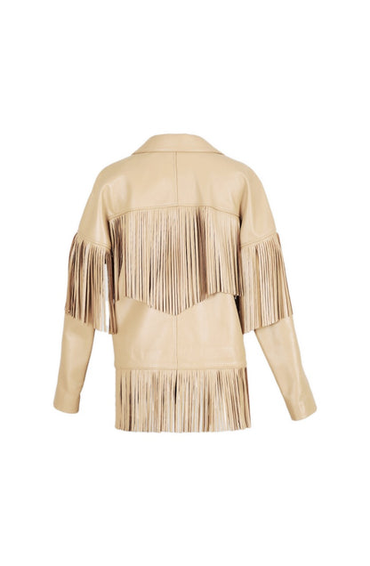 Pyrus Leather Jacket Nude Beige