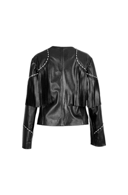 Dalida Leather Jacket Black