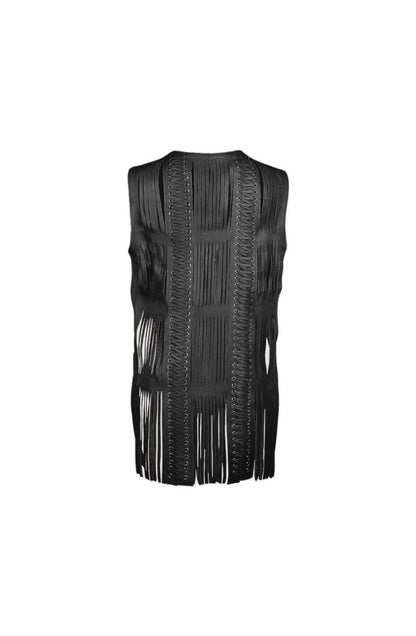 Caniayla Leather Vest Black