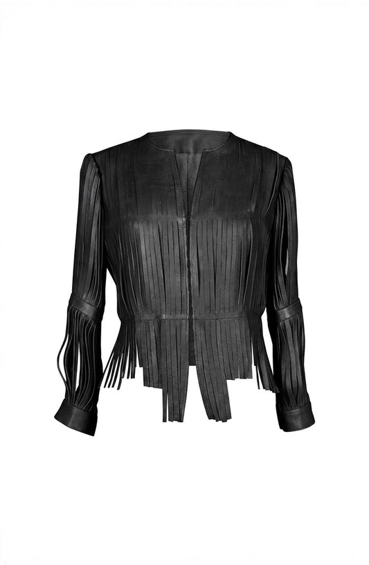 Ayla Leather Jacket Black
