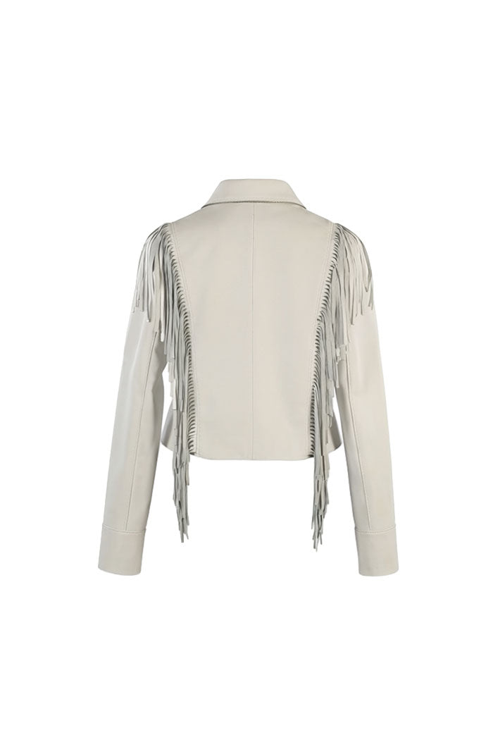 Cascade Leather Jacket White