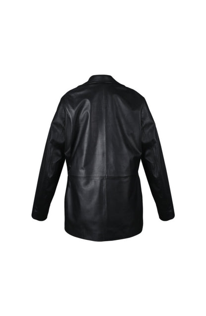 Polaris Leather Blazer Black