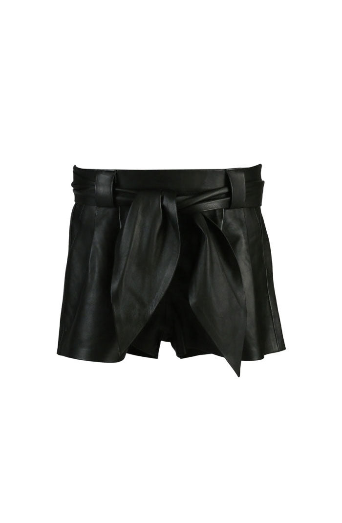 Moonbow Leather Shorts Black