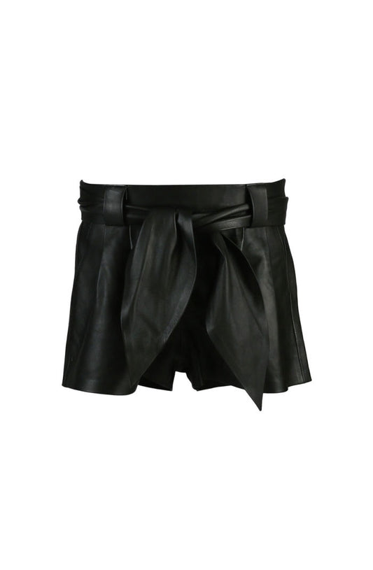 Moonbow Leather Shorts Black