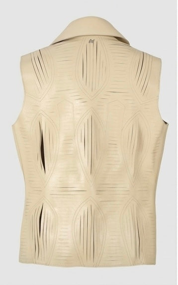 Jayden Leather Vest Butter Yellow