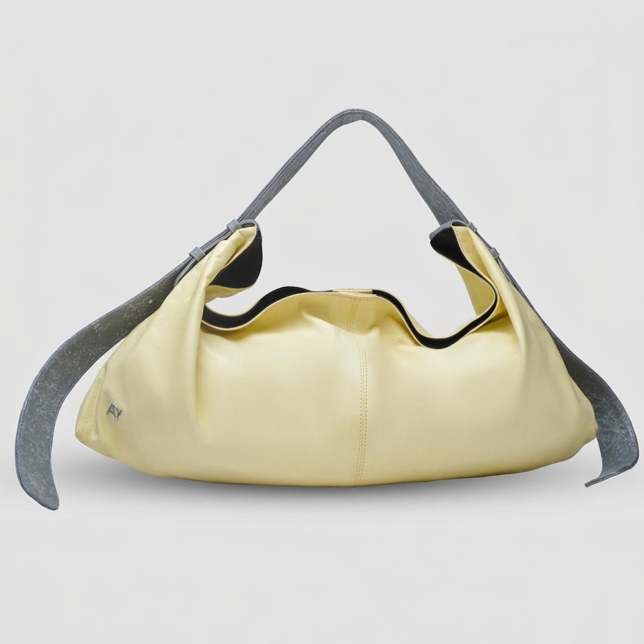 Ophelia II Oversized Leather Bag Butter Yellow