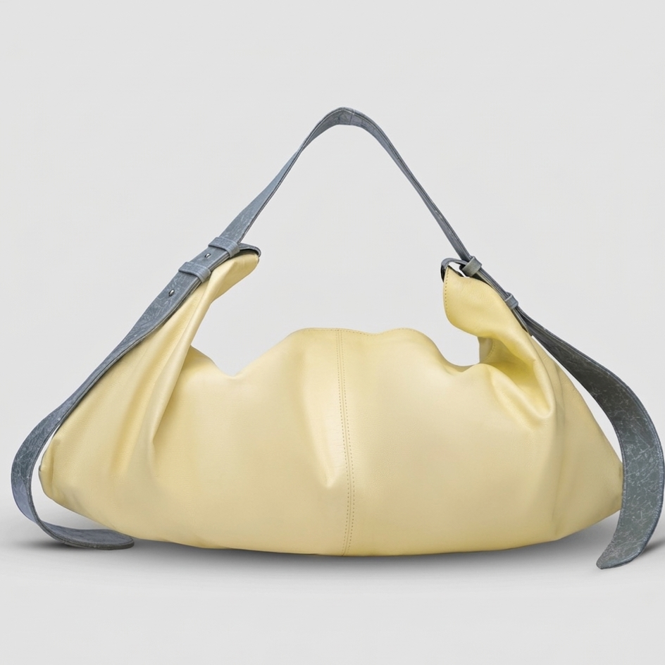 Ophelia II Oversized Leather Bag Butter Yellow