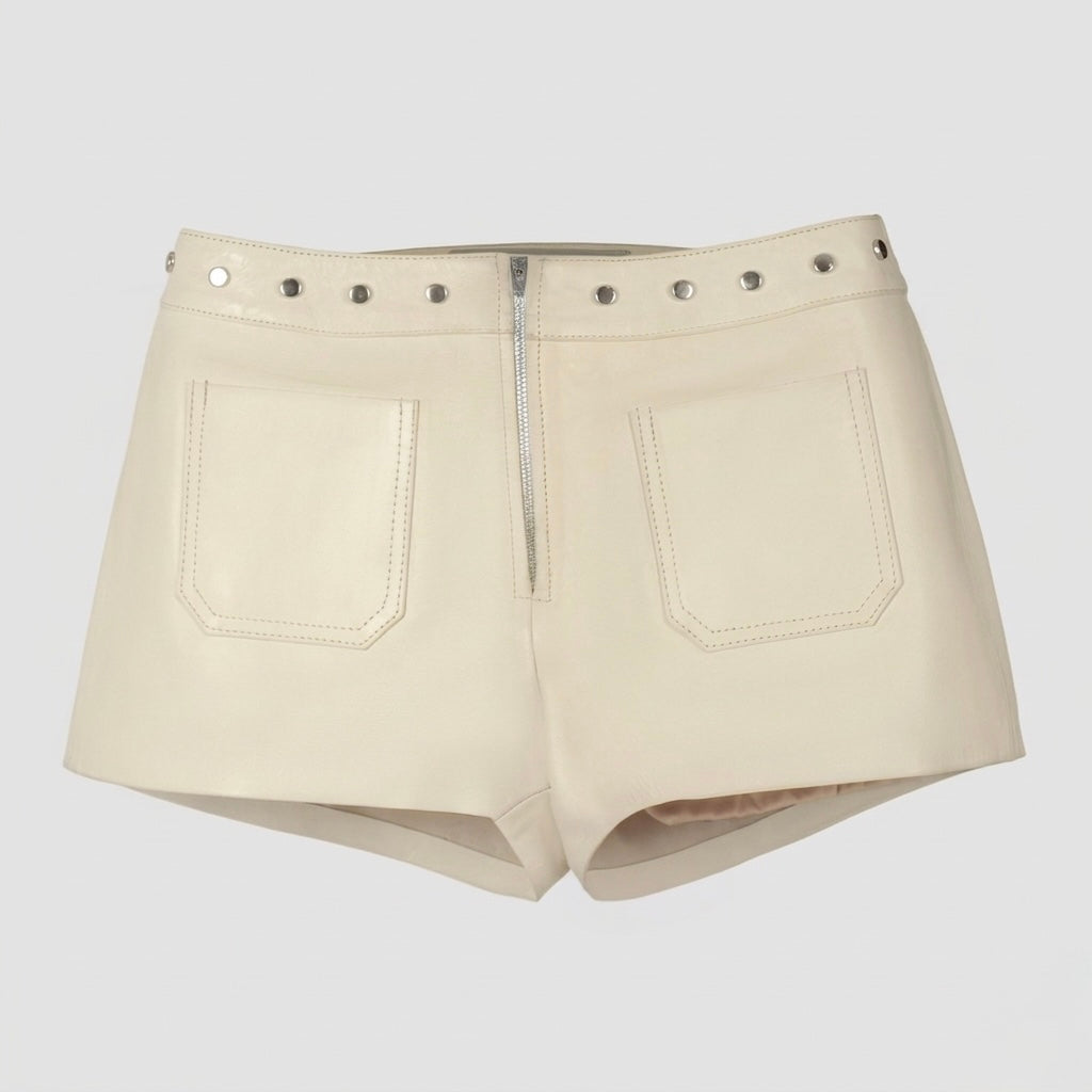 Sterling Leather Shorts Butter Yellow