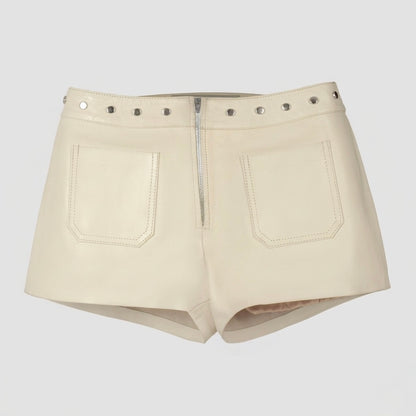 Sterling Leather Shorts Butter Yellow