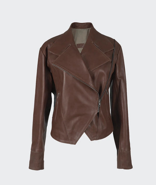 Ausborn Leather Jacket Brown