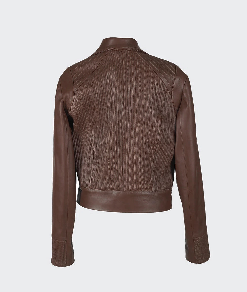 Ausborn Leather Jacket Brown