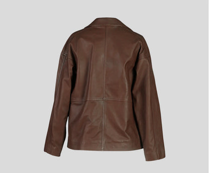 Sienna Leather Jacket Brown