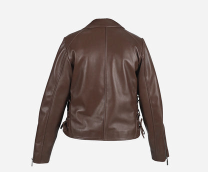 Gaia Leather Jacket Brown