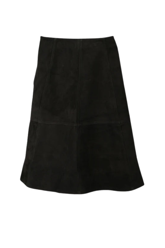 Isabelle Suede Skirt Black