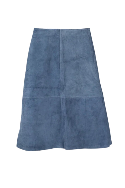 Isabelle Suede Skirt Blue