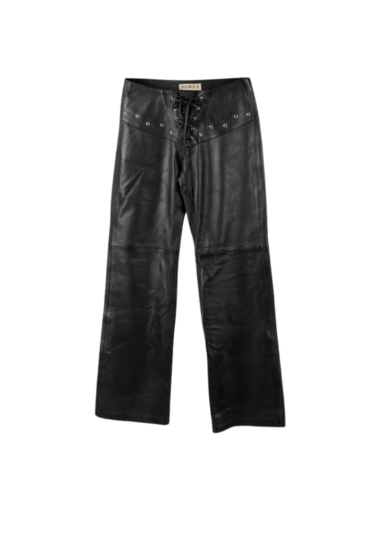 Jason Leather Pants Black
